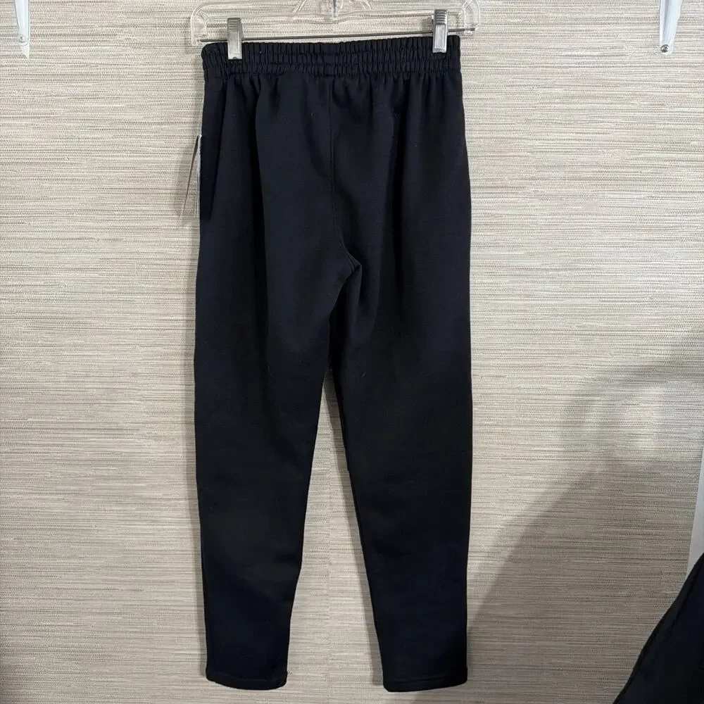 Reebok Black Cuffed style pull on sweat pants set of two one NWT size 14/16